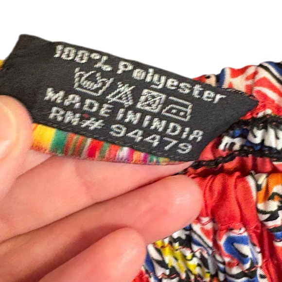 Me 2 Magic Boho Maxi Dress Large Balloon Sleeves Orange Red Retro 70s - Picture 6 of 9